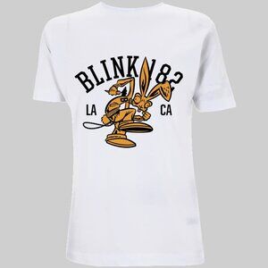 Blink-182 College Mascot White Unisex T Shirt Pop Punk Band Tee99